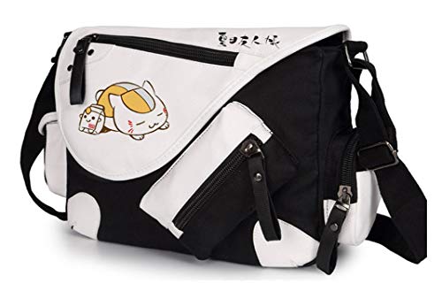 WANHONGYUE Natsume's Book of Friends Anime Messenger Bag Canvas Umhängetasche Kuriertasche Schultertasche für Reise Arbeit und Schule Schwarz / 1 von WANHONGYUE