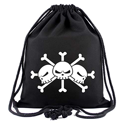 WANHONGYUE One Piece Marshall D Teach Anime Sporttasche Turnbeutel Training Tasche Gym Sack Drawstring Bag Schwarz-11 von WANHONGYUE