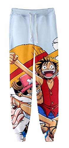 WANHONGYUE One Piece Monkey D Luffy Anime 3D Gedruckt Sweatpants Jogginghose Cosplay Kostüm Sporthosen Trousers Trainingsanzug 1164/1 L von WANHONGYUE
