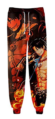 WANHONGYUE One Piece Monkey D Luffy Anime 3D Gedruckt Sweatpants Jogginghose Cosplay Kostüm Sporthosen Trousers Trainingsanzug 1164/13 L von WANHONGYUE