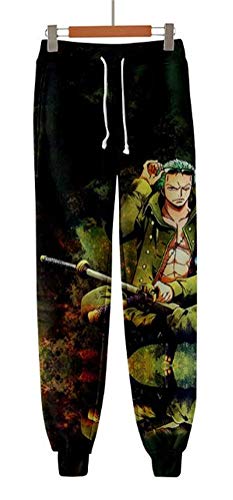 WANHONGYUE One Piece Monkey D Luffy Anime 3D Gedruckt Sweatpants Jogginghose Cosplay Kostüm Sporthosen Trousers Trainingsanzug 1164/22 XL von WANHONGYUE