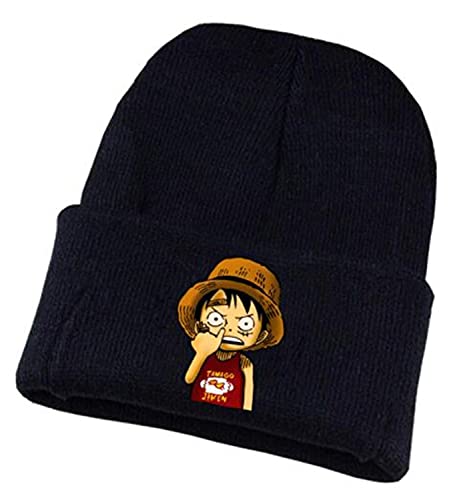 WANHONGYUE Beanie Strickmütze für Damen und Herren Unisex Weiche Cuffed Plain Hat Warme Winter Mütze Skullcap Schwarz/2 von WANHONGYUE