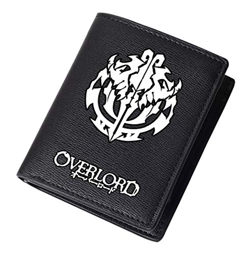WANHONGYUE Overlord Portemonnaie Schwarz Kunstleder Geldbörse für Männer Brieftasche mit Anime-Druck 2 / A von WANHONGYUE