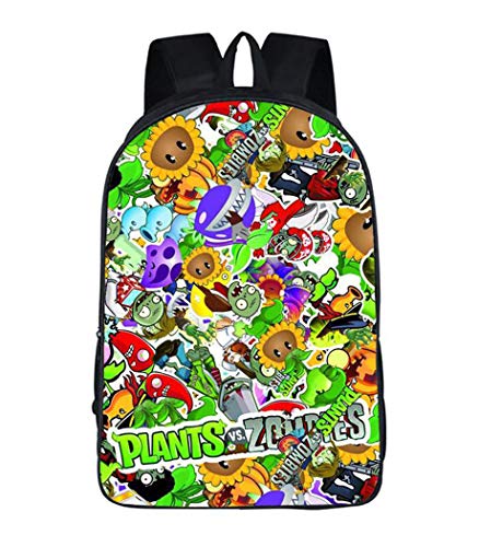 WANHONGYUE Plants vs. Zombies Bilddruck Backpack Rucksack Büchertasche Schultasche für Schüler Jungen Mädchen /7 von WANHONGYUE