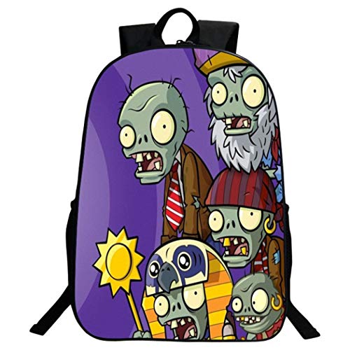 WANHONGYUE Plants vs. Zombies Rucksack Backpack Büchertasche Schultasche für Schüler Jungen Mädchen /11 von WANHONGYUE
