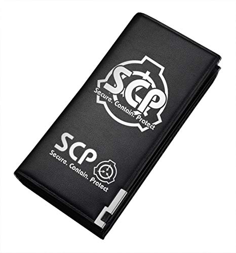 WANHONGYUE SCP Anime Bifold Brieftasche Kunstleder Schlanke Geldbörse Portemonnaie Kreditkartenhülle 4 / C von WANHONGYUE