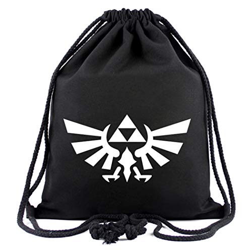 WANHONGYUE Game Sporttasche Turnbeutel Training Tasche Gym Sack Drawstring Bag Schwarz-2 von WANHONGYUE