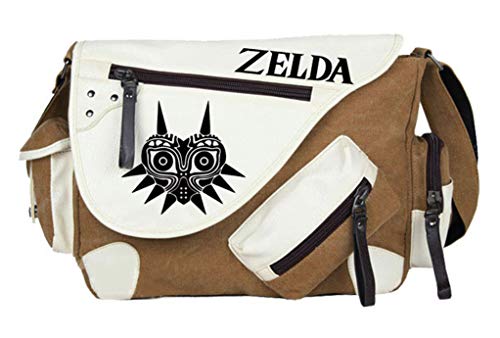WANHONGYUE The Legend of Zelda Spiel Messenger Bag Canvas Umhängetasche Kuriertasche Schultertasche für Reise Arbeit und Schule Braun / 3 von WANHONGYUE