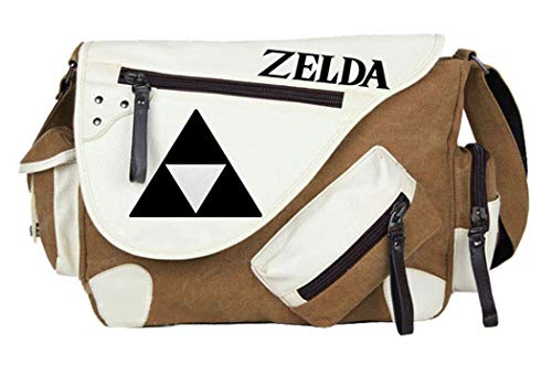 WANHONGYUE The Legend of Zelda Spiel Messenger Bag Canvas Umhängetasche Kuriertasche Schultertasche für Reise Arbeit und Schule Braun / 4 von WANHONGYUE