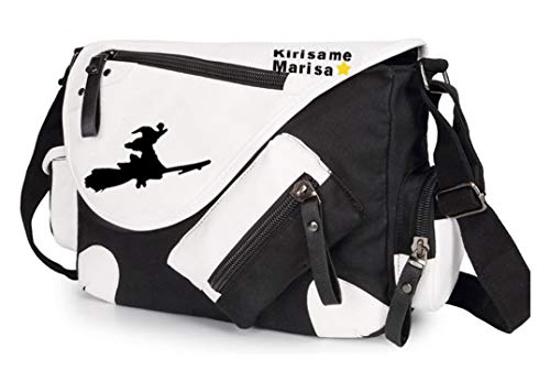 WANHONGYUE Touhou Project Anime Messenger Bag Canvas Umhängetasche Kuriertasche Schultertasche für Reise Arbeit und Schule Schwarz / 1 von WANHONGYUE