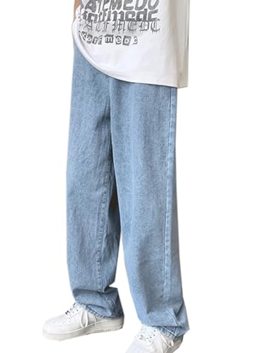 Baggy Jeans Y2K Herren Jeanshose Vintage Denim Hosen Skateboard Jeans Teenager Jungen Hip Hop Hose Streetwear von WANLAI