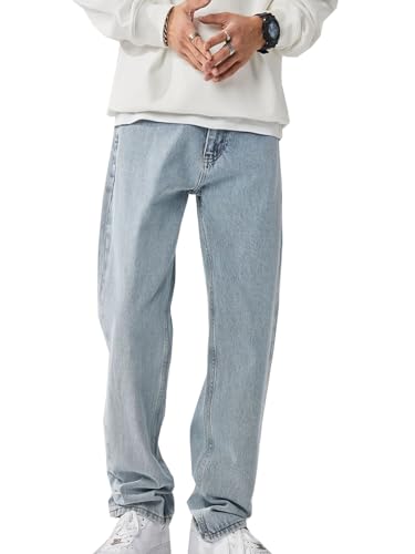 Herren Jeans Baggy y2k Hip Hop Jeanshose Streetwear Skateboard Jeans Teenager Jungen Loose Fit Pants von WANLAI