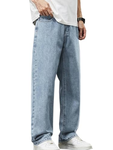 Herren Jeans Baggy y2k Hip Hop Jeanshose Streetwear Skateboard Jeans Teenager Jungen Loose Fit Pants von WANLAI