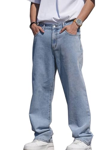 Baggy Jeans Herren Vintage Streetwear Jeanshosen Lockere Passform Skater Jeans Jungen Y2K Going Out Denim Pants von WANLAI