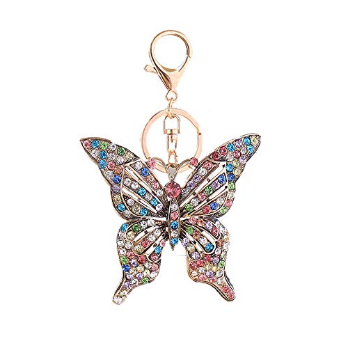 WANLIAN Schmetterling-Strass-Schlüsselanhänger, funkelnder Metalllegierung, mehrfarbig von WANLIAN