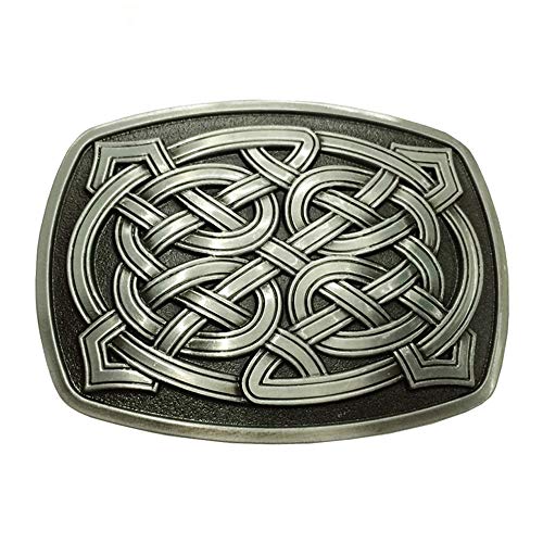 WANLIAN Keltische Keltische Gürtelschnalle mit rechteckigem Knoten für Männer und Frauen, modische westliche Gürtelschnalle für Männer und Frauen. von WANLIAN