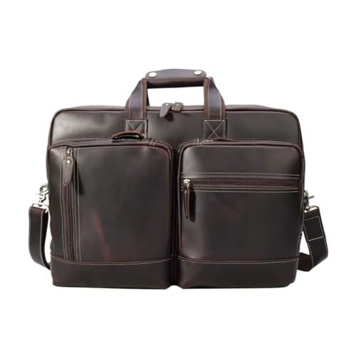 WANQIAN Herrenhandtaschen Laptoptaschen Echtes Leder Messenger Schultertaschen Computer Tragetaschen Aktentaschen von WANQIAN