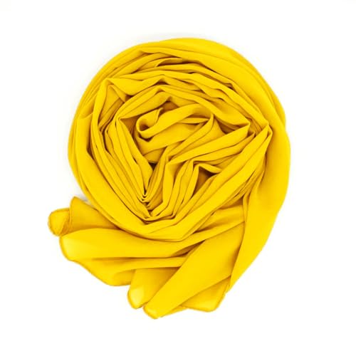 WANSSY® moderner Chiffonschal lang Schal Stola Tuch für Hochzeit Abendkleid in verschiedenen Farben Größe L (Gelb) von WANSSY