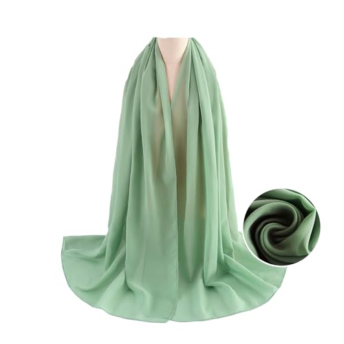 WANSSY® moderner Chiffonschal lang Schal Stola Tuch für Hochzeit Abendkleid in verschiedenen Größen Farben (Pistachio XXL) von WANSSY