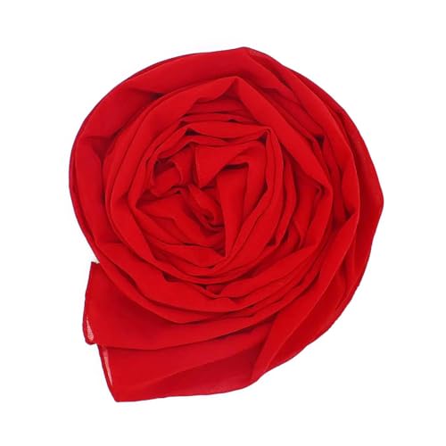 WANSSY® moderner Chiffonschal lang Schal Stola Tuch für Hochzeit Abendkleid in verschiedenen Größen Farben (Rot) von WANSSY