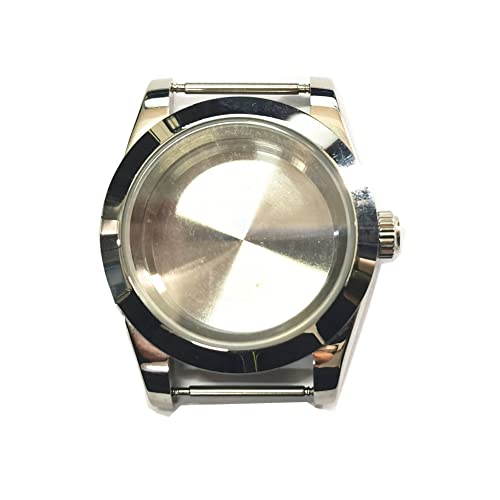 WANSUPYIN 2023 39 mm Edelstahl-Saphirglas-Uhrengehäuse, passend für NH35 NH36 Uhrwerk, 50 m Wasserdichtigkeit, With magnifying glass, Modern von WANSUPYIN