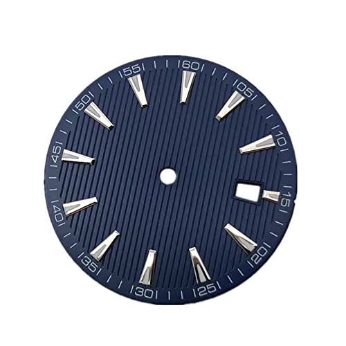 WANSUPYIN 2023 Upgrade 33,5 mm Zifferblatt Automatikwerk Datum Fenster Teil für NH35/NH35A, blau von WANSUPYIN