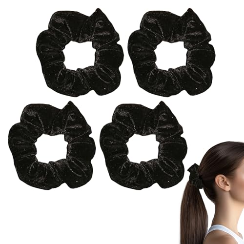 4 Stück Scrunchies Haargummi Schwarz,Samtstoff scrunchie,haargummi Samt,Haar Dickes Scrunchie Haarband Elastisch,Gebrauch Damen Groß Haargummi Material Ist Weich Und Zieht,Modisch Und Schön Für Frauen 4 Stück Scrunchies Haargummi Schwarz,Samtstoff scrunchie,haargummi Samt,Haar Dickes Scrunchie Haarband Elastisch,Gebrauch Damen Groß Haargummi Material Ist Weich Und Zieht,Modisch Und Schön Für Frauen von WANTUSHUI