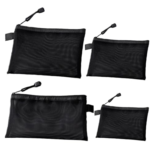 4Stück Kosmetiktasche Klein,Taschenorganizer Klein Kosmetiktasche für Handtasche,Multifunktional Schminktasche klein,Modisch Make up Bag,Geeignet für Männer Frauen im Freien Reisen Verwenden (Schwarz) von WANTUSHUI