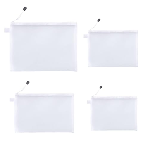 4Stück Kosmetiktasche Klein,Taschenorganizer Klein Kosmetiktasche für Handtasche,Multifunktional Schminktasche klein,Modisch Make up Bag,Geeignet für Männer Frauen im Freien Reisen Verwenden (Weiß) von WANTUSHUI