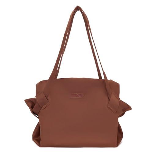 WANWEN Zusammenklappbare Tasche, faltbare Einkaufstasche, 2-in-1-Oxford-Tasche, die sich als Picknickmatte entfaltet, Perfekt für Shopping und Picknick (Braun) von WANWEN