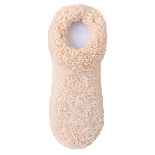 WANYI 1 Paar Kuschelsocken Stoppersocken Damen Rutschfeste Socken Warme Flauschige Wintersocken Haussocken Thermosocken für Herbst und Winter Größe 36-40(Khaki) von WANYI