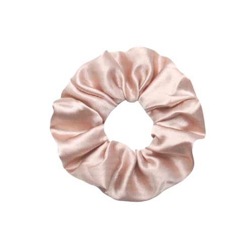 WANYI 1 Stück Haargummi Damen Satin Scrunchies Elastische Haargummis Sanfte Modisch Scrunchie Haarband Pferdeschwanzhalter Haarschmuck für Damen Frauen Mädchen（Hautfarben） von WANYI