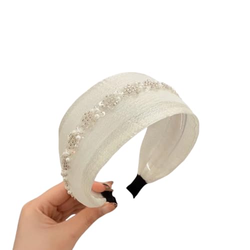 WANYI 1 Stück Haarreifen Damen Glitzer Haarreif Headband mit Zähne Kamm Rutschfeste Haarbänder Haarschmuck Haar Accessoire für Mädchen Party(09) von WANYI