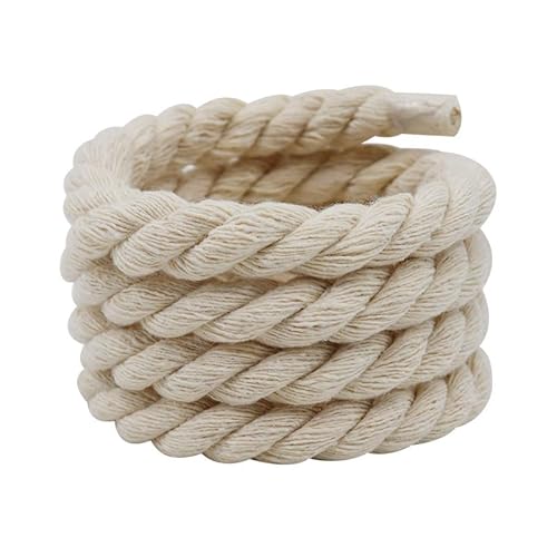 WANYI 2 Paar Schnürsenkel Rund 8mm Breit Geflochtene Schuhbänder Dick Seil Shoe Laces Sneaker Schnürsenkel Dicke Rope Laces für Erwachsene Kinder Schuhe Sportschuhe Freizeitschuhe(Beigegelb) von WANYI