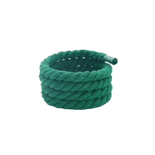 WANYI 2 Paar Schnürsenkel Rund 8mm Breit Geflochtene Schuhbänder Dick Seil Shoe Laces Sneaker Schnürsenkel Dicke Rope Laces für Erwachsene Kinder Schuhe Sportschuhe Freizeitschuhe(Grasgrün) von WANYI