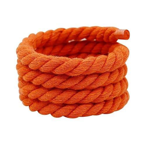 WANYI 2 Paar Schnürsenkel Rund 8mm Breit Geflochtene Schuhbänder Dick Seil Shoe Laces Sneaker Schnürsenkel Dicke Rope Laces für Erwachsene Kinder Schuhe Sportschuhe Freizeitschuhe(Orange) von WANYI