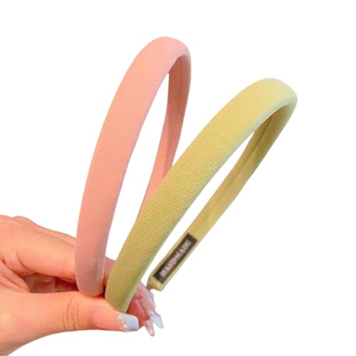 WANYI 2 Stück Haarreifen Damen Haarreif 2.5cm Breit Stirnbänder aus Baumwolle Headband Haarschmuck Elegant Haarband für Kleine Mädchen Kinder(02) von WANYI
