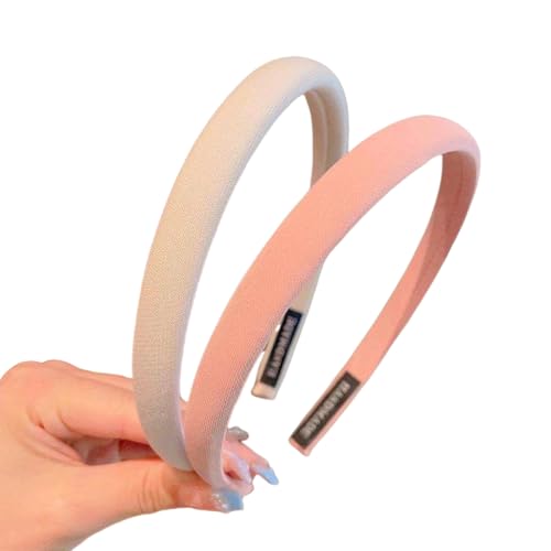 WANYI 2 Stück Haarreifen Damen Haarreif 2.5cm Breit Stirnbänder aus Baumwolle Headband Haarschmuck Elegant Haarband für Kleine Mädchen Kinder(03) von WANYI