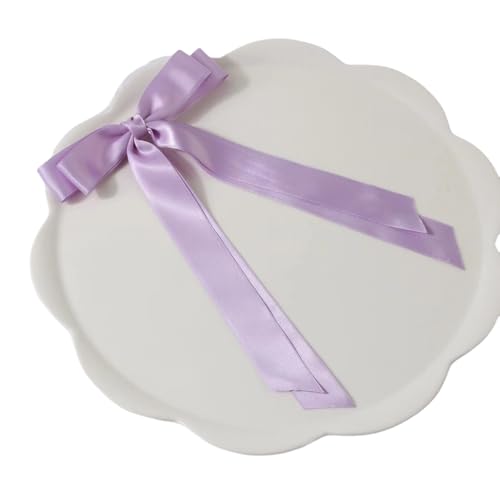 WANYI 2 Stück Haarschleife Damen Mode Schleife Haare Elegante Haarklammer Haarspange Schleife mit Entenschnabel Clip Haarschleifen Haarschmuck für Mädchen Frauen Hochzeit Geburtstag（Lila） von WANYI