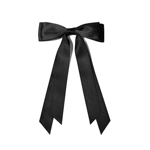 WANYI 2 Stück Haarschleife Damen Mode Schleife Haare Elegante Haarklammer Haarspange Schleife mit Entenschnabel Clip Haarschleifen Haarschmuck für Mädchen Frauen Hochzeit Geburtstag（Schwarz） von WANYI