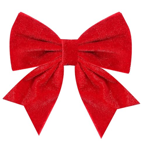 WANYI 2 Stück Schleifen Haarspangen 8,9×10cm Haarschleife Haarschleifen Mädchen Samt Schleife Haare Niedlich Schleife Haare Clips für Mädchen Kinder(Rot) von WANYI