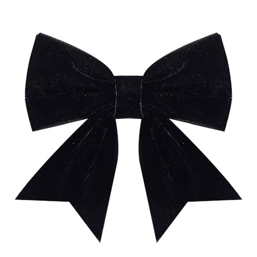 WANYI 4 Stück Schleifen Haarspangen 8,9×10cm Haarschleife Haarschleifen Mädchen Samt Schleife Haare Niedlich Schleife Haare Clips für Mädchen Kinder(Schwarz) von WANYI