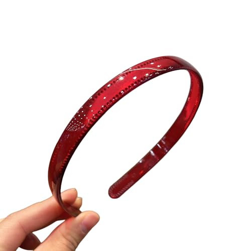 WANYI 5 Stück Haarreifen Stirnband Damen Trachten Haarreif Mode Stirnbänder Haarreifen mit Zahnkamm Niedlich Haarband für Mädchen Damen Haarschmuck(Rot) von WANYI