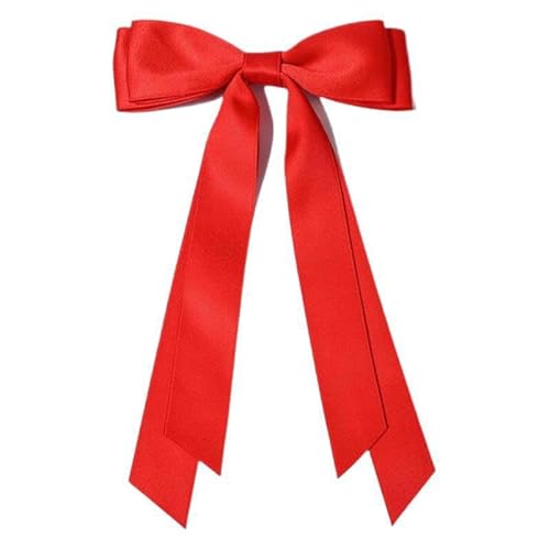 WANYI 8 Stück Haarschleife Damen Mode Schleife Haare Elegante Haarklammer Haarspange Schleife mit Entenschnabel Clip Haarschleifen Haarschmuck für Mädchen Frauen Hochzeit Geburtstag（Rot） von WANYI