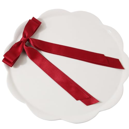 WANYI 8 Stück Haarschleife Damen Mode Schleife Haare Elegante Haarklammer Haarspange Schleife mit Entenschnabel Clip Haarschleifen Haarschmuck für Mädchen Frauen Hochzeit Geburtstag（Weinrot） von WANYI