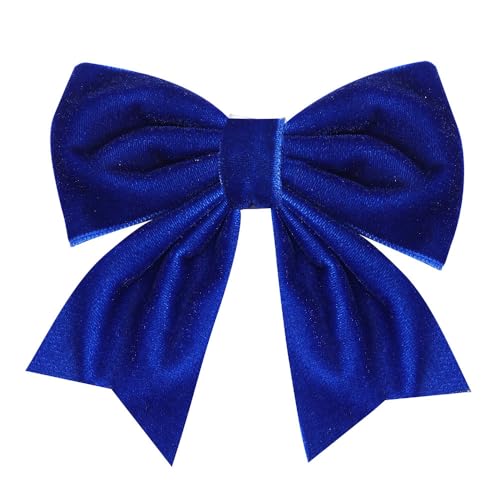 WANYI 8 Stück Schleifen Haarspangen 8,9×10cm Haarschleife Haarschleifen Mädchen Samt Schleife Haare Niedlich Schleife Haare Clips für Mädchen Kinder(Blau) von WANYI