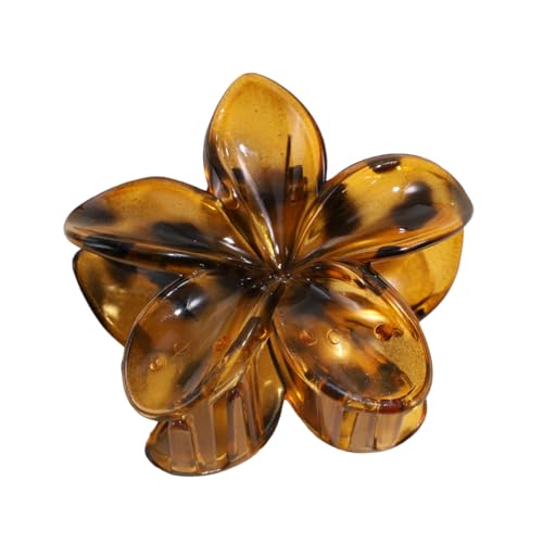 WANYI Blumen Haarklammer Haarklammern Damen Mädchen Große Blume Haarspange Rutschfeste Haarspangen für Frauen Mädchen Dick/Dünn Haar(Gelb) von WANYI
