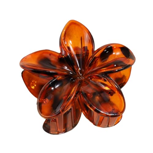 WANYI Blumen Haarklammer Haarklammern Damen Mädchen Große Blume Haarspange Rutschfeste Haarspangen für Frauen Mädchen Dick/Dünn Haar(Rotbraun) von WANYI