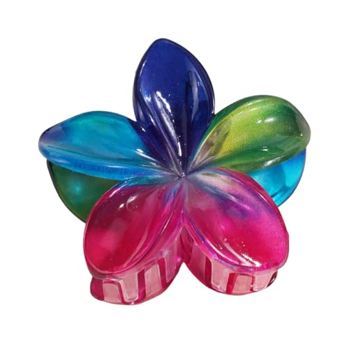 WANYI Blumen Haarklammer Haarklammern Damen Mädchen Große Blume Haarspange Rutschfeste Haarspangen für Frauen Mädchen Dick/Dünn Haar(blau+grün+rosa) von WANYI