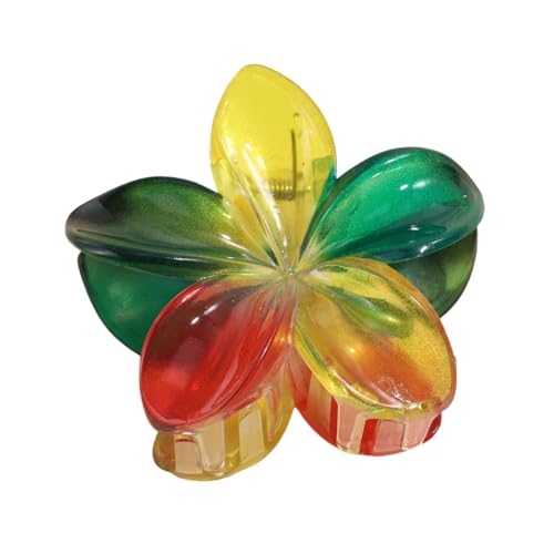 WANYI Blumen Haarklammer Haarklammern Damen Mädchen Große Blume Haarspange Rutschfeste Haarspangen für Frauen Mädchen Dick/Dünn Haar(gelb+grün+rot) von WANYI